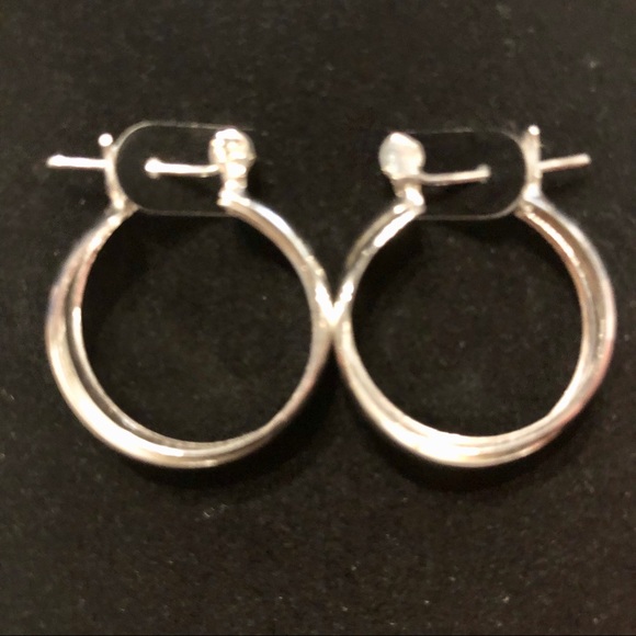 Sterling silver hoops - Picture 2 of 3